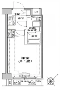アイル カナーレ押上【2階】の間取り