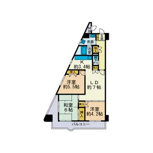 メゾン・デ・ヴィレ【3階】の間取り