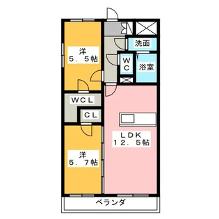 プレジールノール【2階】の間取り