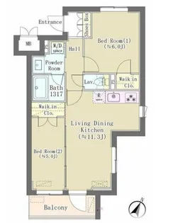 バルム下馬【2階】の間取り