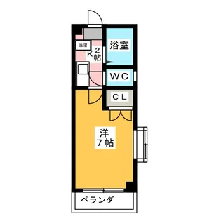 フォンティーンブルー旭【2階】の間取り