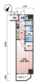 プレサンス江戸堀【6階】の間取り