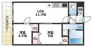GRADITO新石切【2階】の間取り