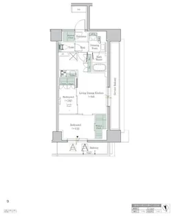 ワンルーフレジデンス中野【6階】の間取り