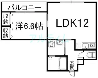 ルィエ花屋町【1階】の間取り