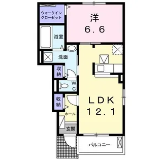 カーサ八万 I【1階】の間取り