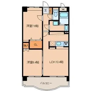 セレーナ福田【2階】の間取り