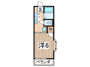 メゾンモンペ-ル【2階】の間取り