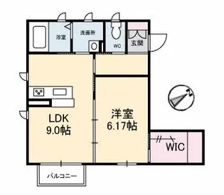 シャーメゾン新町【2階】の間取り