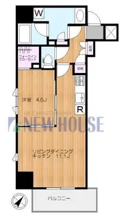 ハイグラウンド神楽坂【6階】の間取り