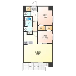 カウニス丸山通【8階】の間取り