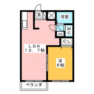 ハイツ北方B【2階】の間取り