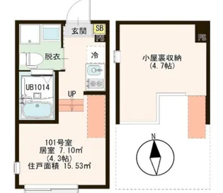 エスパガーデン江戸川【1階】の間取り