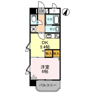 WEST VILLA【5階】の間取り