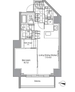 パークハビオ恵比寿【8階】の間取り