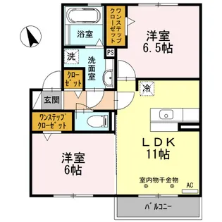 ルミエール三滝【1階】の間取り