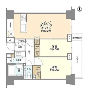 グランドメゾン三鷹フロントレジデンス【10階】の間取り