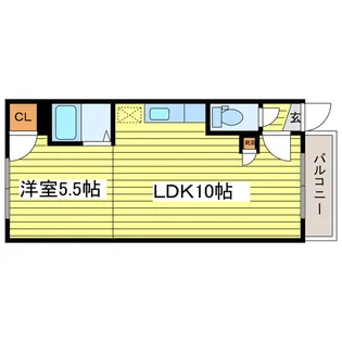 カサデューク白石【1階】の間取り