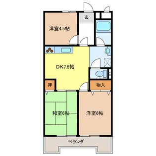 マンションメルヘン【2階】の間取り