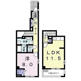 エスポワールIII【1階】の間取り