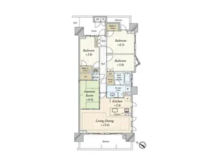 ラグナヒルズ レジデンスエア【2階】の間取り