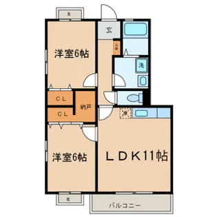 ガーデンハイツ大泉学園【2階】の間取り