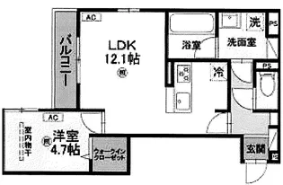 トリシア千躰【2階】の間取り