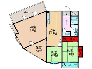 プレアール宮之阪【3階】の間取り