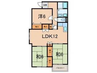 ユニハイツ明石101【2階】の間取り