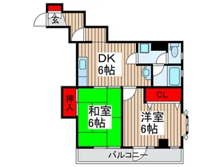 ビーンズ八柱【6階】の間取り