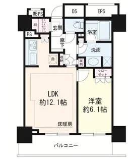 ライオンズ四谷タワーゲート【11階】の間取り