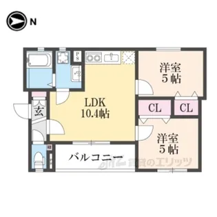 クリエオーレ松丘町【3階】の間取り