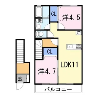 イストワール【2階】の間取り
