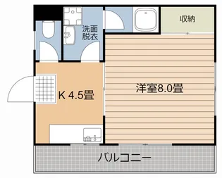 パレス鴨池【4階】の間取り