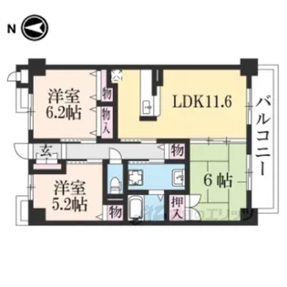 ワンネス21【2階】の間取り