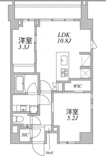 ASYLCOURT麻布十番【8階】の間取り