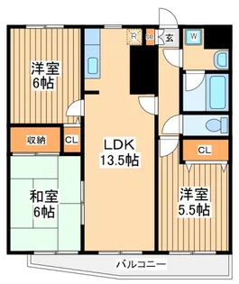 ヴェリタス相模大野【2階】の間取り