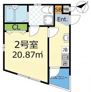 クオリア横浜大口【2階】の間取り
