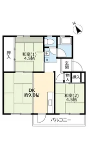 UR桂木【5階】の間取り