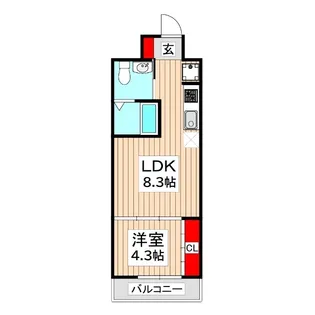クリエール志木【3階】の間取り