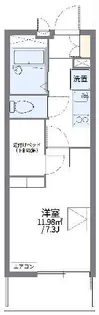 レオパレスフローラ小山【3階】の間取り