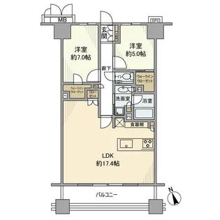 プレシス東京湊 THE RESIDENCE【2階】の間取り