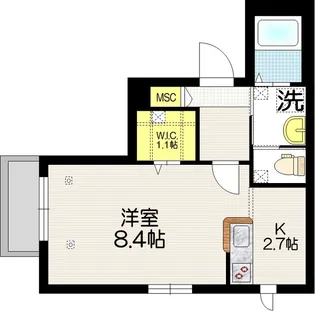 芝樋ノ爪メゾン【1階】の間取り