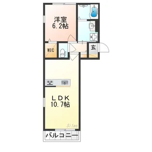 エスポワールブリイエII 部屋【2階】の間取り