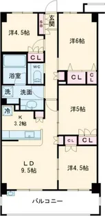パレステージ八王子【4階】の間取り