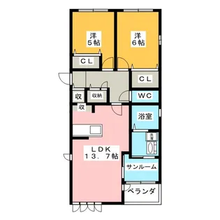 C-FOREST.S(西棟)【1階】の間取り