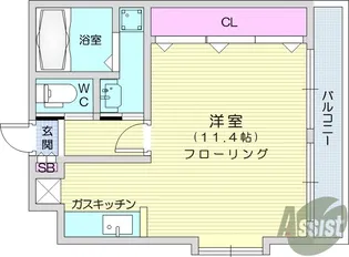 シャルマン【1階】の間取り