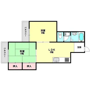 灘南コート一番館【2階】の間取り