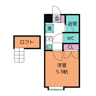 美合ハイツ【2階】の間取り