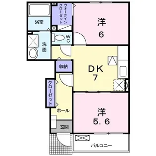 ミドル オオタ A【1階】の間取り